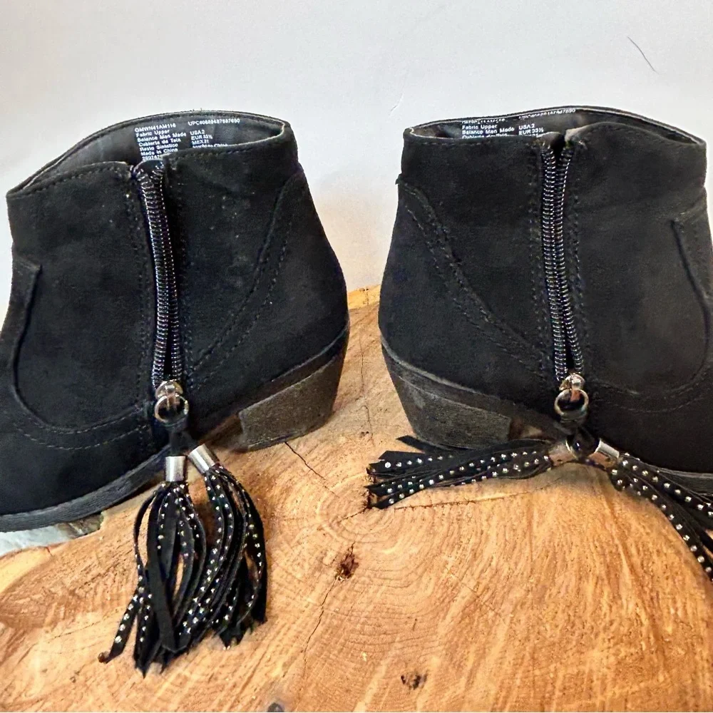 Black Ankle Boots with Tassel‎ Detail girls 2